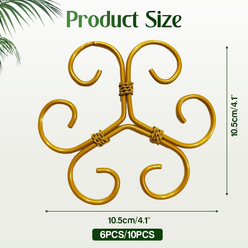PETUPS Monstera Plant Support, 2025 Durable Monstera Stabilizer Grapple Holder, Stable Plant Support Stakes Garden Clips for Climbing Plants, Ideal Plant Stem Holder for Thriving Growth (6PCS, #A)