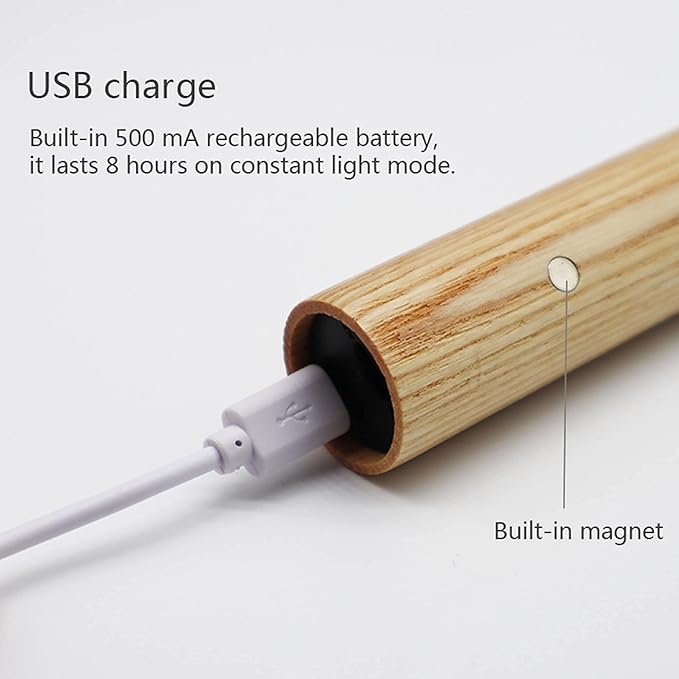 Chilvane Night Light Motion Sensor Light Indoor Led Magnetic Auto Portable No Plug Lamp USB Charge for Wall Hallway Wardrobe Table Stairwell Cabinet Bedroom Kitchen etc