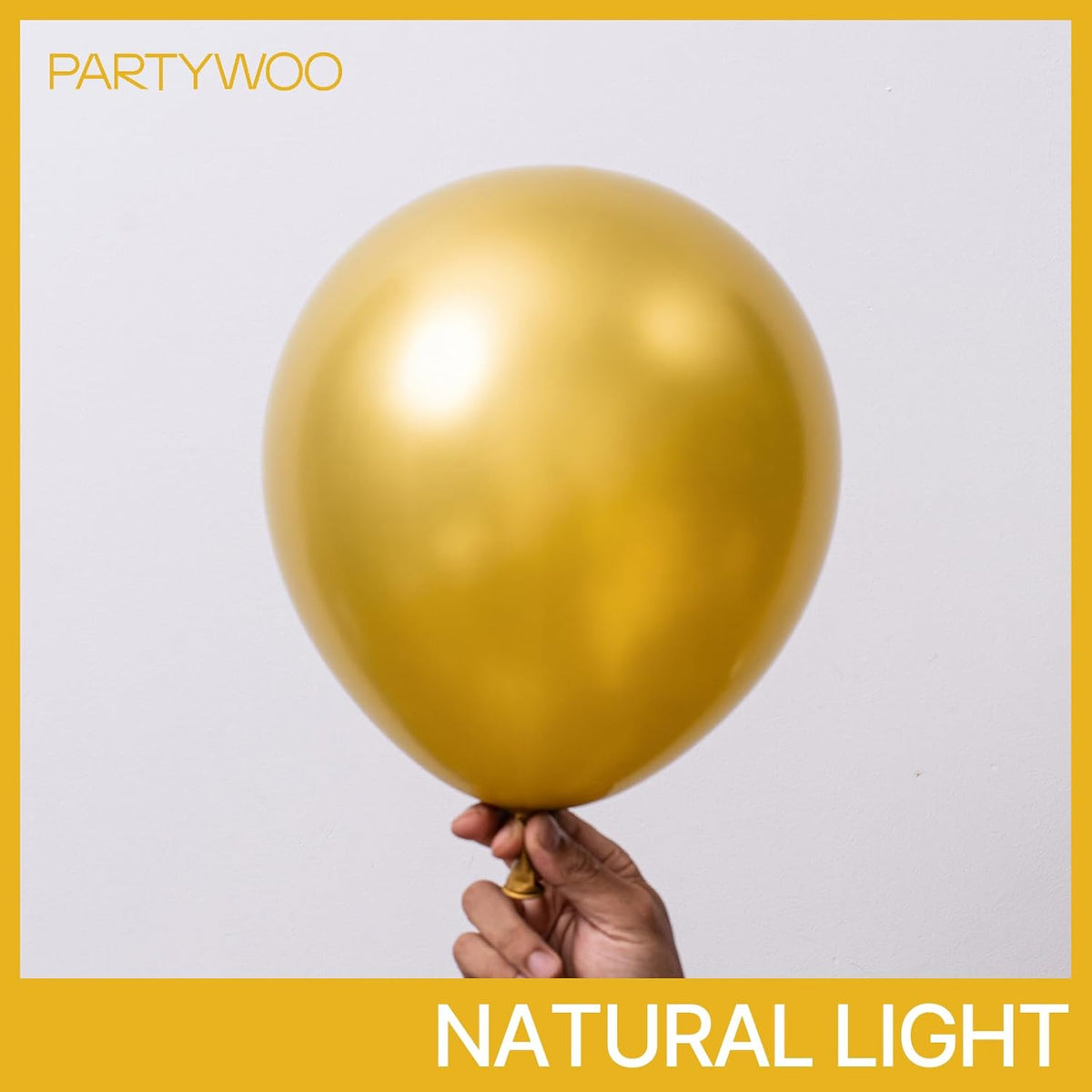 PartyWoo Gold Balloons - 101pcs 12-Inch Latex Helium Balloons for Celebrations & Events