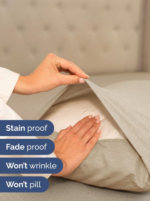 Extra Deep King Sheet Set - 6 Piece Breathable and Cooling Sheets - Hotel Luxury Bedding for Women, Men, Kids & Teens - Easy Secure Fit - Soft and Wrinkle Free - Extra Deep Pockets - Heathered Beige
