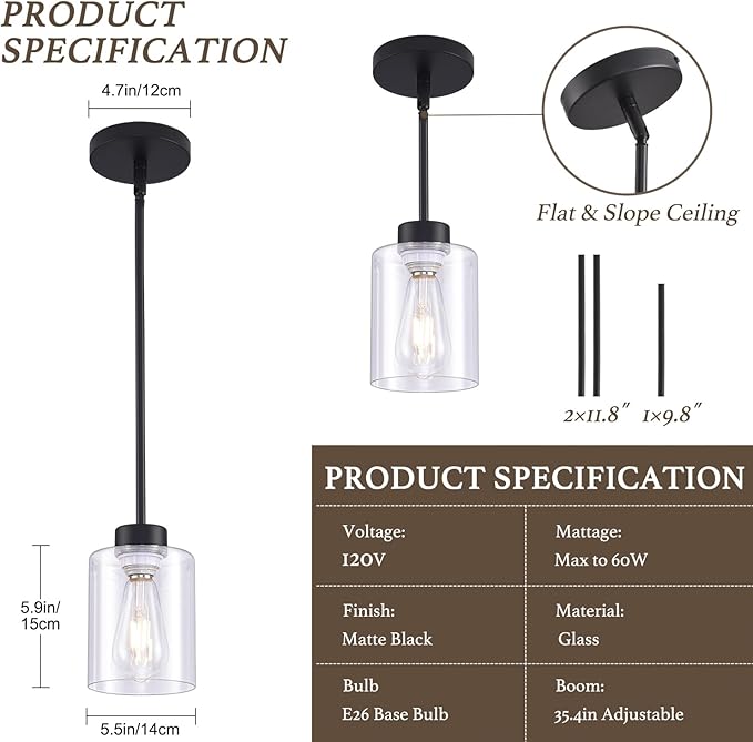 Pendant Lamp with Glass Shade, Modern Antique Brass Pendant Lights,Hanging Light Vintage Glass Shade, Island Light Pendant Light Fixture for Bedroom Living Room Kitchen