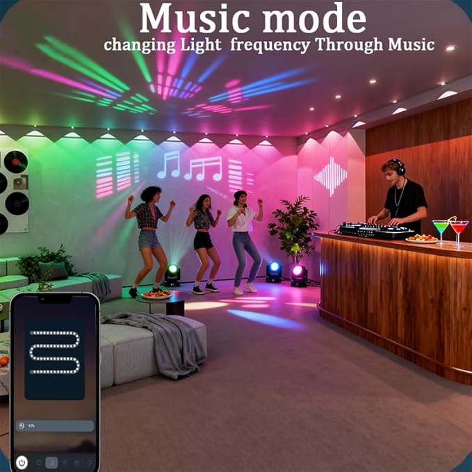 Permanent Outdoor Lights,Smart Outdoor Christmas Lights with IC+RGB 20 LED, IP67 Waterproof Eaves Lighting with 213 Modes for Holiday,Party, Daily, APP/Remote Control