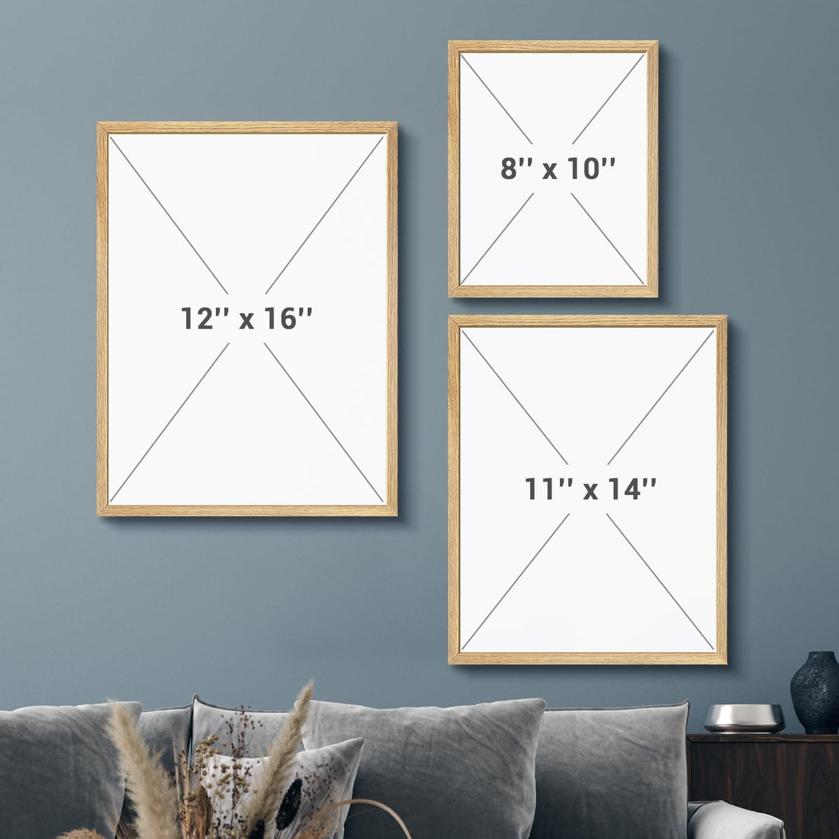 Wall26 Custom Framed Canvas Poster Art - Ready to Hang Home Decoration for Living Room & Bedroom - 12"x16" Natural