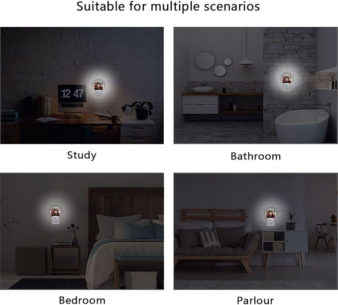Christmas Red Truck Cardinal Night Light 2 Pack Dusk to Dawn Sensor Led Lamp for Women Men Night Lights Plug into Wall Decor for Bedroom Kitchen Bathroom Corridor, 0.5W