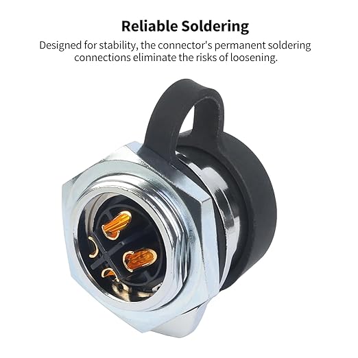 CNLINKO LP-20 4 Pin IP68 Waterproof Connector M20 Male Plug Female Socket Fast Locking 2-12 Pin Circular Connector for Stage Lighting Solar Panel Wiring(4 Pin)