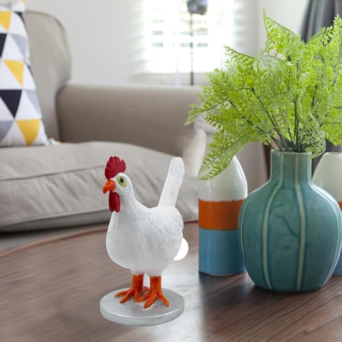 Chicken Egg lamp, LED 3D Hen Egg Lamp Cute Night Light, Resin Chicken Eggs Night Light with USB for Study Room Decoration, Easter, Christmas, Birthday Gifts