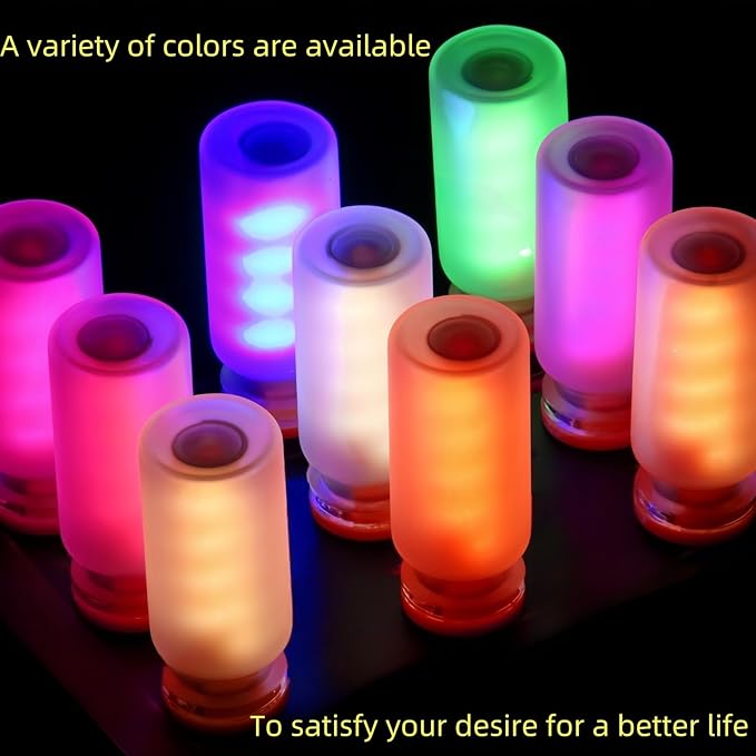 Retro Car Lamp, Touch Adjustment USB LED Car Lights,Plug in USB Automotive Night Lamps,Plug-in Ambient Light, Mini LED Bulb for Automotive,Bedroom,Hallway,Desk,No Pole dimming(Frosted-Red)