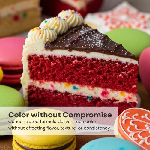 Chefmaster Red Liqua-Gel® Food Coloring - Vibrant, Professional-Grade Dye for Icing & Fondant | 2.3 oz