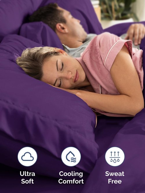 Extra Deep King Sheet Set - 6 Piece Breathable and Cooling Sheets - Hotel Luxury Bedding for Women, Men, Kids & Teens - Easy & Secure Fit - Soft, Wrinkle Free and Comfy - Extra Deep Pockets - Purple