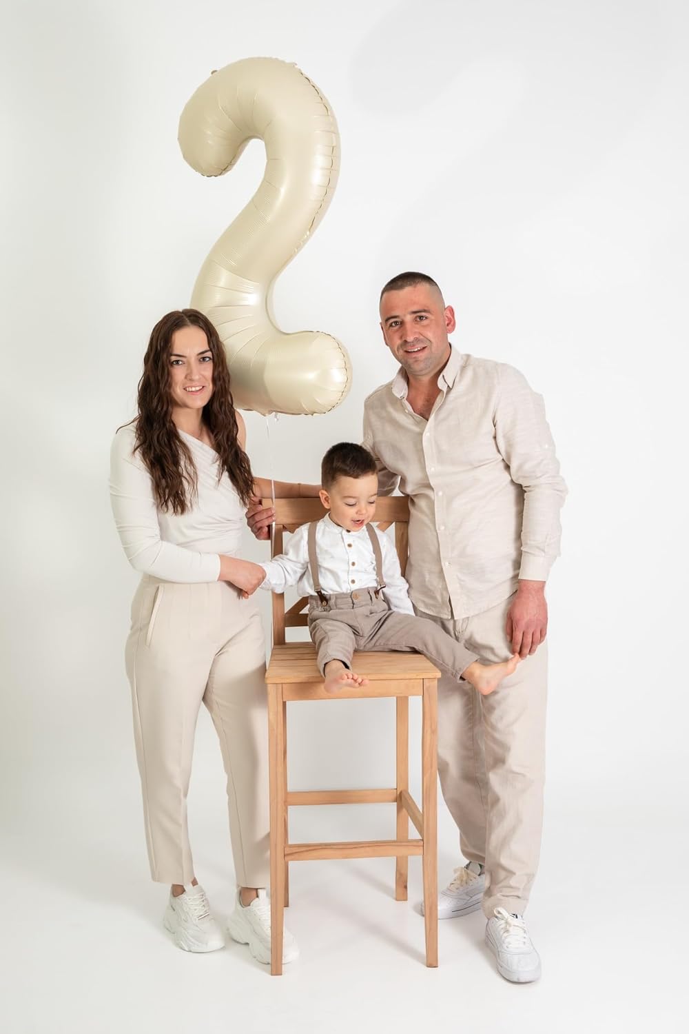 Regine Switzerland Cream Number Balloon - 40 Inch Birthday Decoration for Men & Women