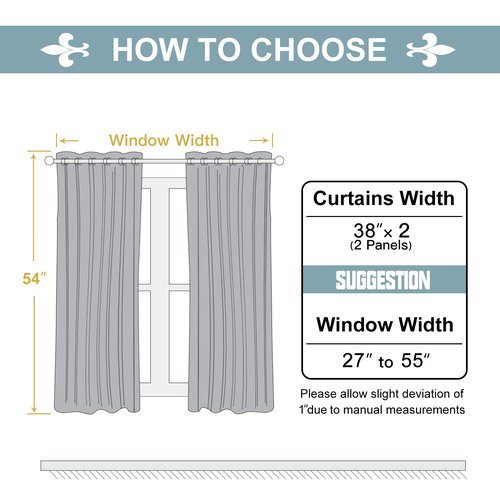 ChrisDowa Grommet Blackout Curtains for Bedroom and Living Room - 2 Panels Set Thermal Insulated Room Darkening Curtains (Royal Blue, 38W x 54L)