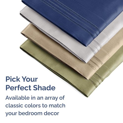 King Standard Pillow Cases Set of 2 - Ultra-Soft Hotel Quality Pillowcase Covers - Comfy, Cozy & Fade Free - Wrinkle Resistant - Machine Washable Pillow Protectors - 2 Piece Set - Grey Stripes 3