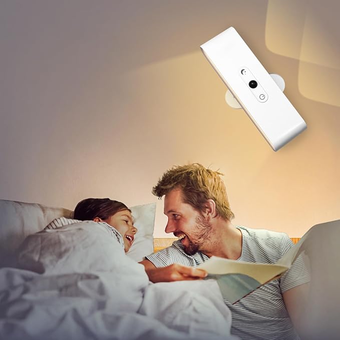 LED Wall Sconce with Auto Motion Sensor, 3600 mAH Rechargeable USB 3 Color Temperatures, 360° Rotate Magnetic Ball LED Wall Mounted Lamp for Reading Bedside