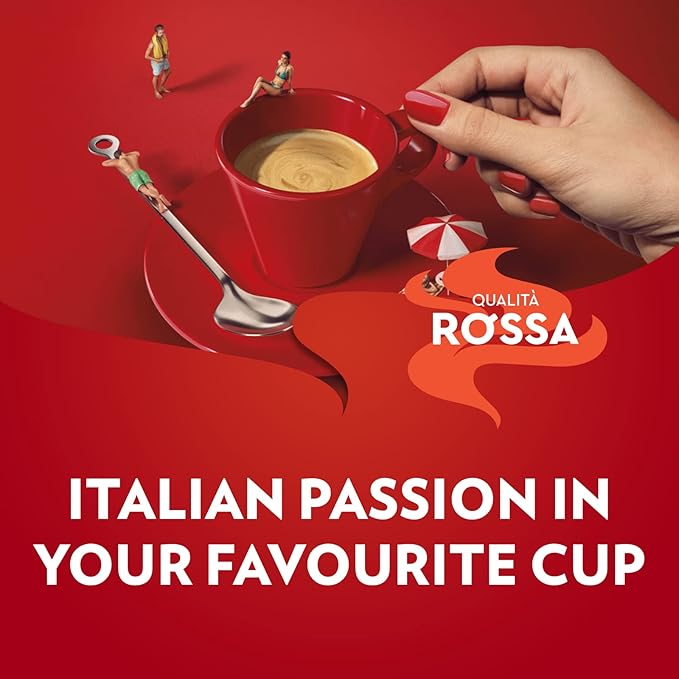 Lavazza Qualita Rossa Ground Coffee Blend, Medium Roast, 8.8-Ounce Brick