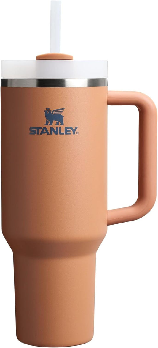 STANLEY Quencher H2.0 Tumbler - 40 oz Insulated Stainless Steel with Handle & Straw | BPA-Free | Toast Color