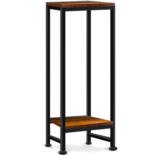 Plant Stand Indoor, Tall Plant stands for Indoor Outdoor Plants, 2 Tier Heavy Duty Plant Shelf 31" Metal Pedestal Stand Modern Corner Flower Stand for Patio, Living Room, Balcony