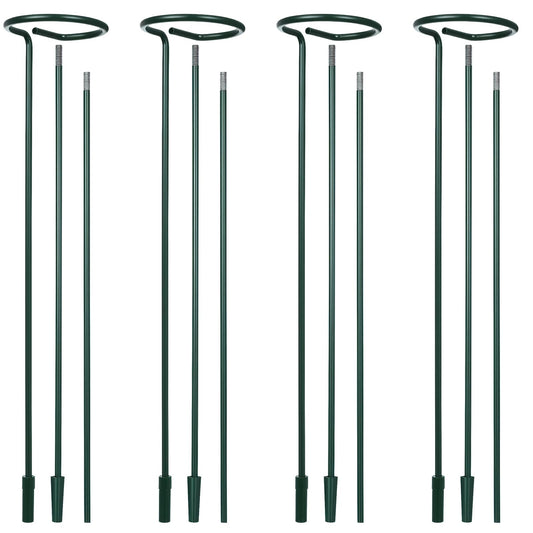 AojSup 4 Set 36 Inch Plant Stakes Tall, Plant Support Stakes for Indoor or Outdoor, Flower Stake and Supports Three Sizes(12 or 24 or 36 Inch) for Flowers Tomato Amaryllis Lily Peony Rose