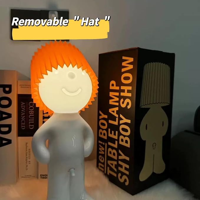 Bedside Night Light, shy man lamp，Mothers Day Gifts for Mom Wife,Birthday Christmas Gifts for Men Women Boyfriend Girlfriend, Funny Anniversary Gag Gifts, White Elephant Easter Gifts for Adults