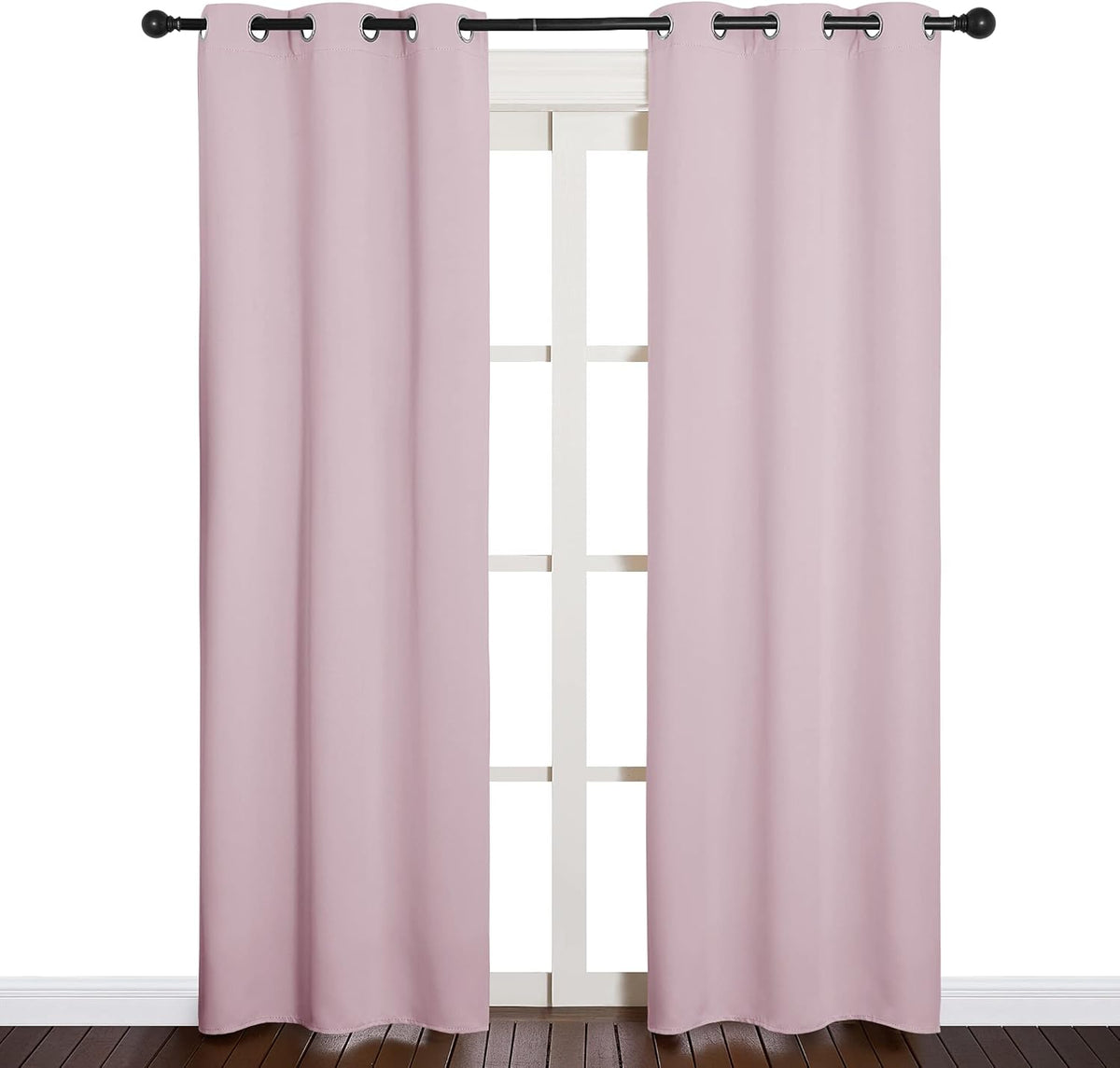 NICETOWN Blackout Curtains - Thermal Insulated Grommet Panels for Girls Room | Lavender Pink, 34 x 84 Inches