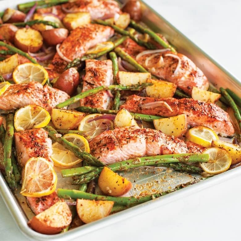 Nordic Ware Naturals Half Sheet Pan - USA Made Aluminum Baking Sheet with Steel Rim | 1-Pack