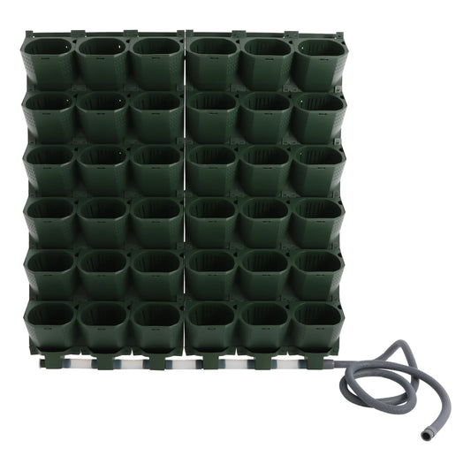 BRICZUNA Self Watering Planter Wall Mounted with Timer, 36 Pots Stackable Vertical Garden Planters,Wall Plant Flower Pot Holder,for Herbs Vegetables,Flowers