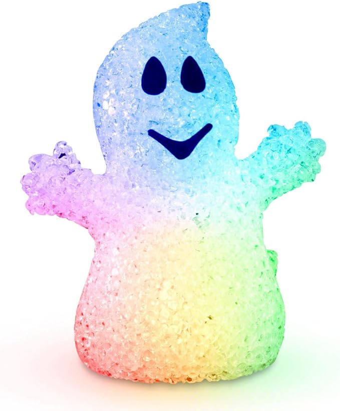 FlashingBlinkyLights Soft Glow Halloween Light Up Ghost Decoration with Color Change LEDs
