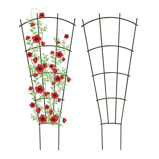 Plant Trellis for Potted Climbing Plants Indoor, Outdoor Metal Garden Trellis for Climbing Plants Houseplants Flowers Vine Ivy, Fan Shape (2)