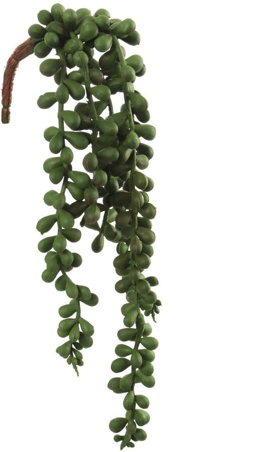 Larksilk 13-Inch Hanging Succulent Plant Strand with 3 Pearls - Lifelike Durable and Easy-to-Hang Decor for Indoor/Outdoor Spaces - Perfect for Home, Office, Events