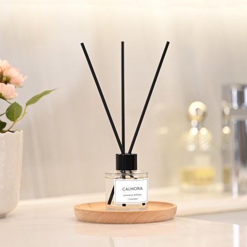 CALMORA Essential Oil Reed Diffuser Set - 3-Pack 50ml Flameless Room Air Fresheners | Perfect for Bedroom & Bathroom