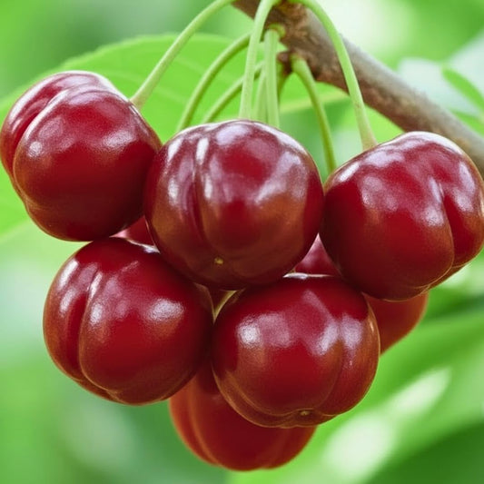 6 Months Old Barbados Cherry Tree Live Plant, Fast-Growing and High Yielding Sweet Fruit, Edible Fruit Bearing Tree for The Patio and Garden, No Pot, 4-8" in Tall