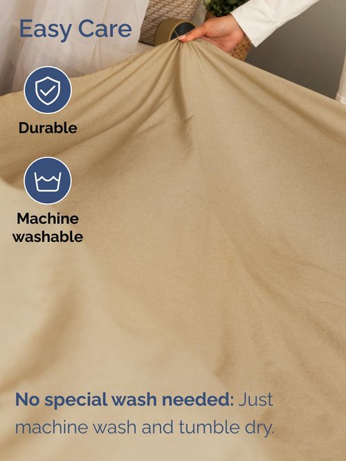 Extra Deep Queen Sheet Set - 6 Piece Breathable and Cooling Sheets - Hotel Luxury Bedding for Women, Men, Kids & Teens - Easy & Secure Fit - Soft and Wrinkle Free - Extra Deep Pockets - Heathered Tan