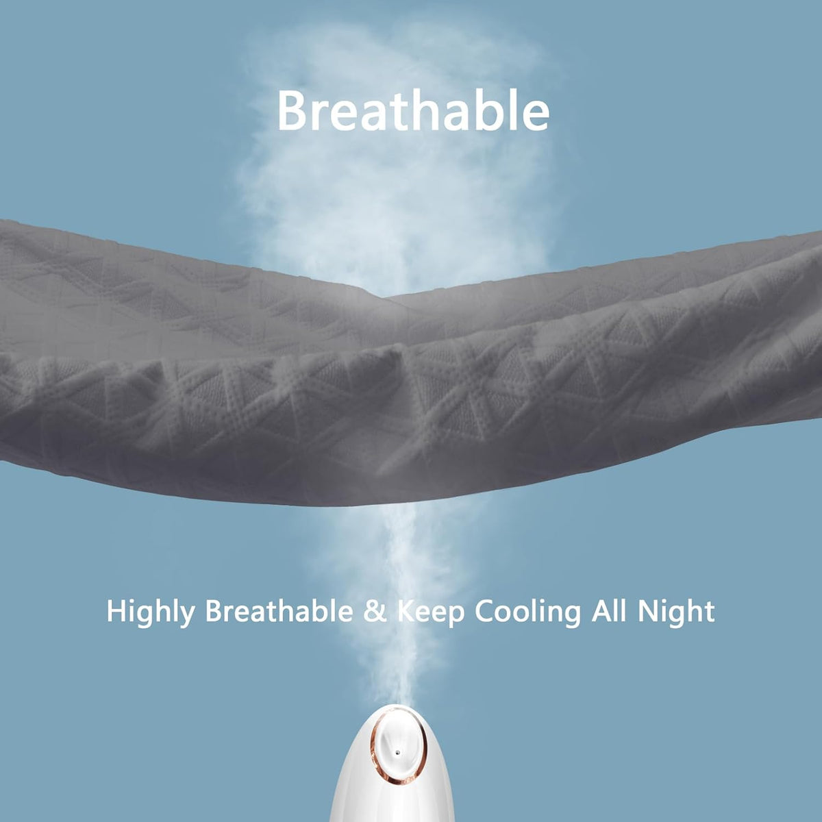 Skiennix Premium Waterproof Mattress Protector - Breathable Cooling Bed Cover | Full Size, Gray, Deep Pocket 8''-21''