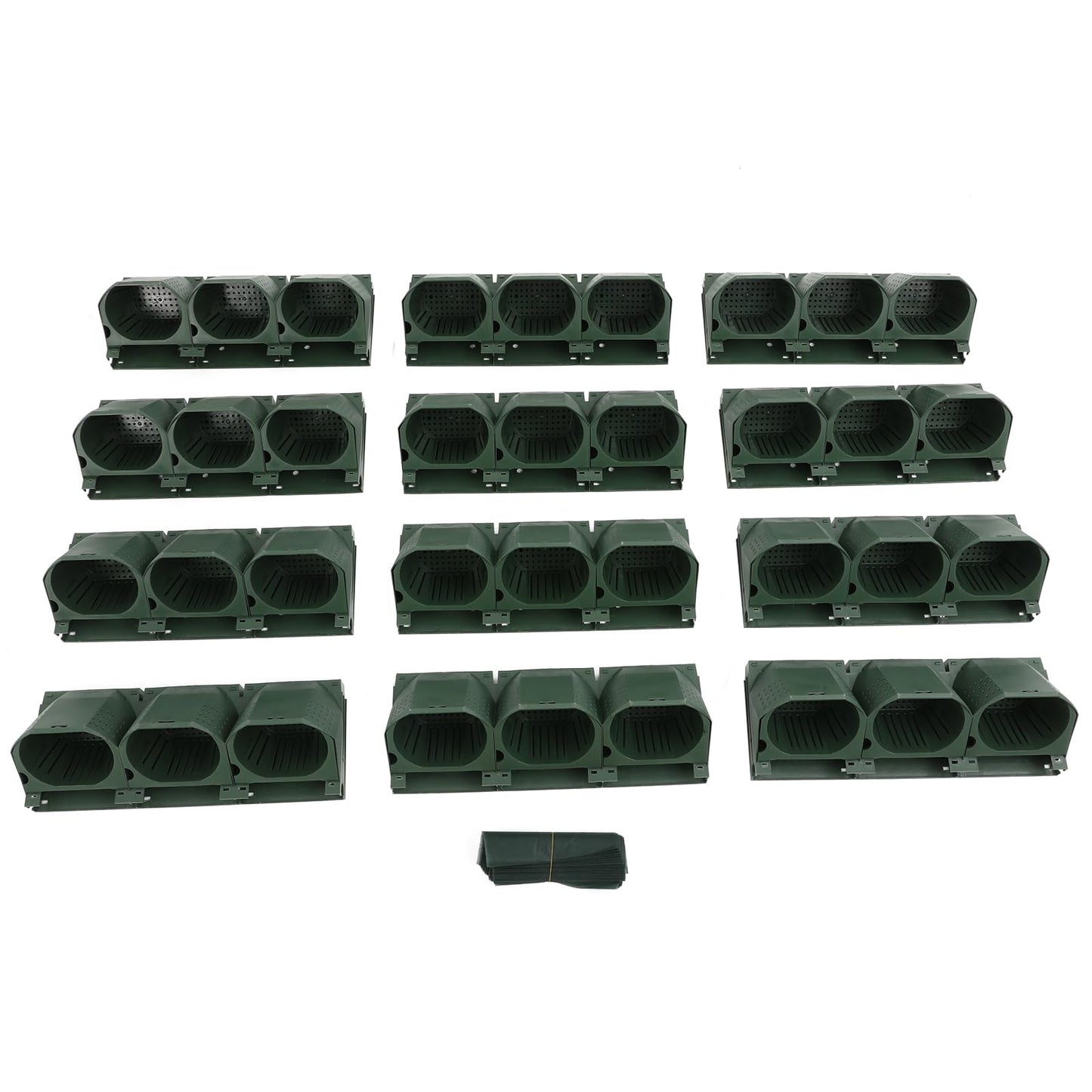 FiueStur Self Watering Wall Mounted Vertical Planter, 36 Pots Vertical Wall Planter Self-Watering System for Indoor Outdoor Garden, Modular Vertical Planter with Drainage Holes