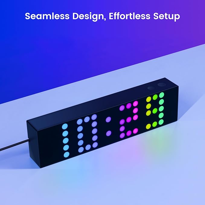 YEELIGHT Cube Smart Lamp, 16 Million Colors Option LED Cube Lamp, Dynamic Lighting, Music Flow, Clock, Text & Emoji Modes, WiFi Connected, APP Control Desk Lighting for Kids Room, Relaxation