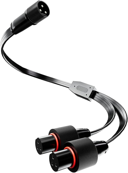 1 Male to 2 Female Y-Splitter for Govee Permanent Outdoor Lights Y-Shaped IP68 Waterproof Connector Compatible with Govee H705A H705B H705C H805A H805B H805C 3-Pin Extension Cable Cord (Black)