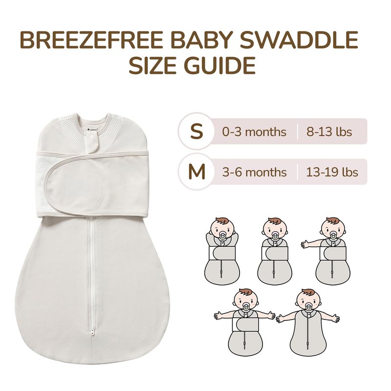 usbettas Swaddles for Newborns, Safe Sleep Swaddle Sack with Mesh Design, Breathable 100% Cotton Sleepsack New-Parent-Friendly 0-3 Month, 3-Way Adjustable Transitional Swaddle, Grey