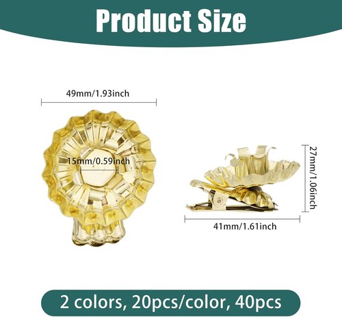 CHGCRAFT Christmas Tree Candle Holders - 40 Pcs Flower Pattern Clips | Reusable Decor, 0.59" Inner Diameter
