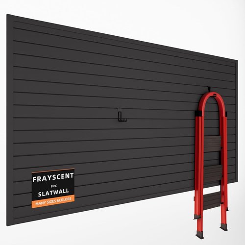 FRAYSCENT Slat Wall Paneling - 4'x8' Slate Board for Garage Storage & Tool Organization | Durable PVC Panels