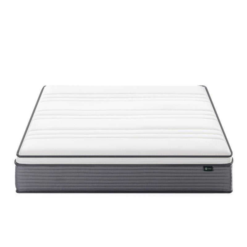 ZINUS 10 Inch True Support Hybrid Mattress [New Version], Queen, Fiberglass Free, Medium Feel, Motion Isolation, Certified Safe Foams & Fabric, Mattress in A Box