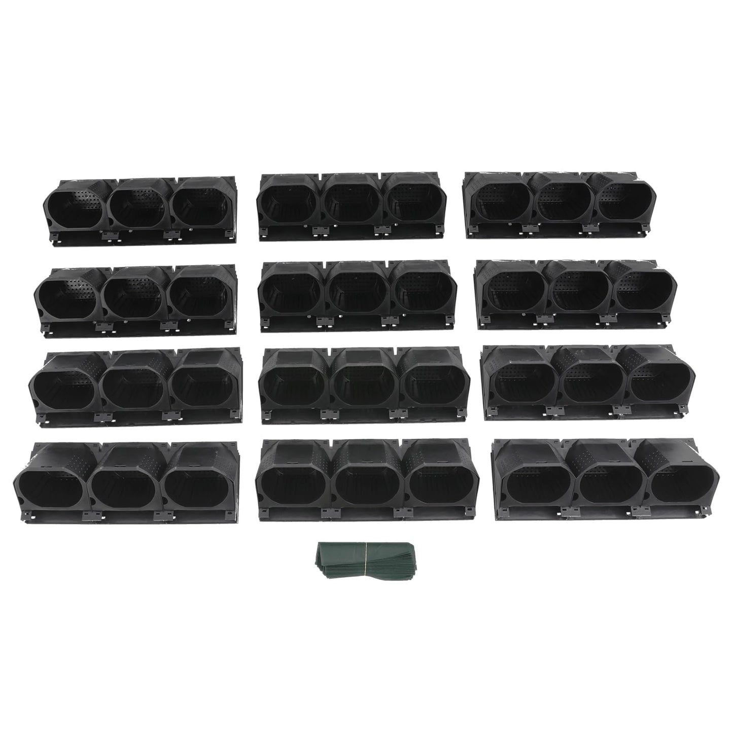 Fichiouy Vertical Garden Planter for Indoor/Outdoor Plants, Wall-Mounted Planter with 36 Pots,Hanging Flower Pots for Balcony, Home, Commercial Spaces (White)