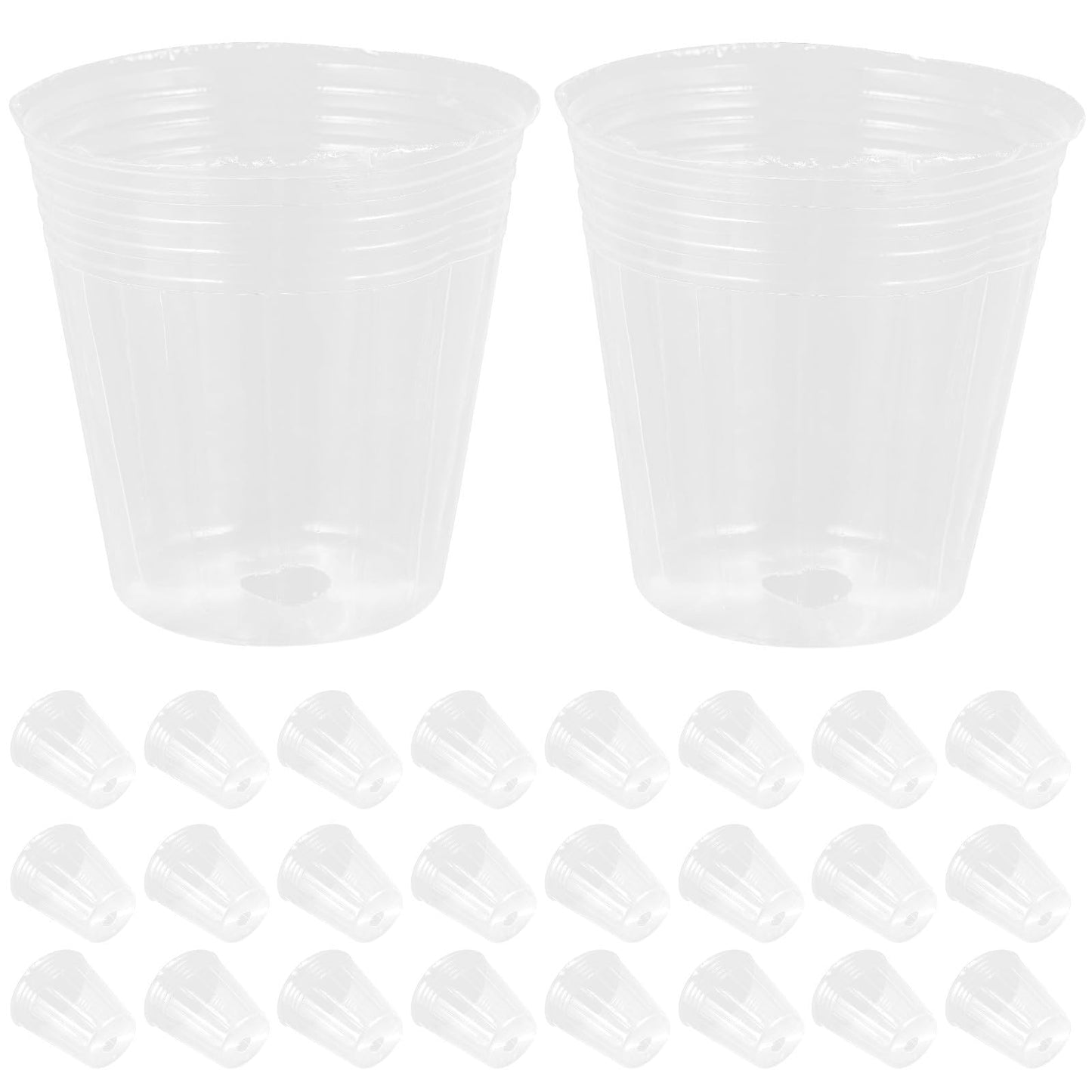 SEWCHICS 50pcs Nursery Plant Pots with Drainage Holes, 2.5 Inch Plastic Plant Starter Pots for Orchids, Succulents, Seedlings, Indoor and Outdoor Gardening
