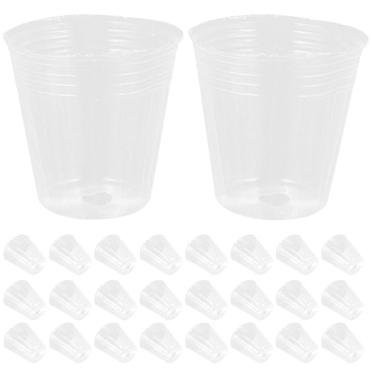 SEWCHICS 50pcs Nursery Plant Pots with Drainage Holes, 2.5 Inch Plastic Plant Starter Pots for Orchids, Succulents, Seedlings, Indoor and Outdoor Gardening