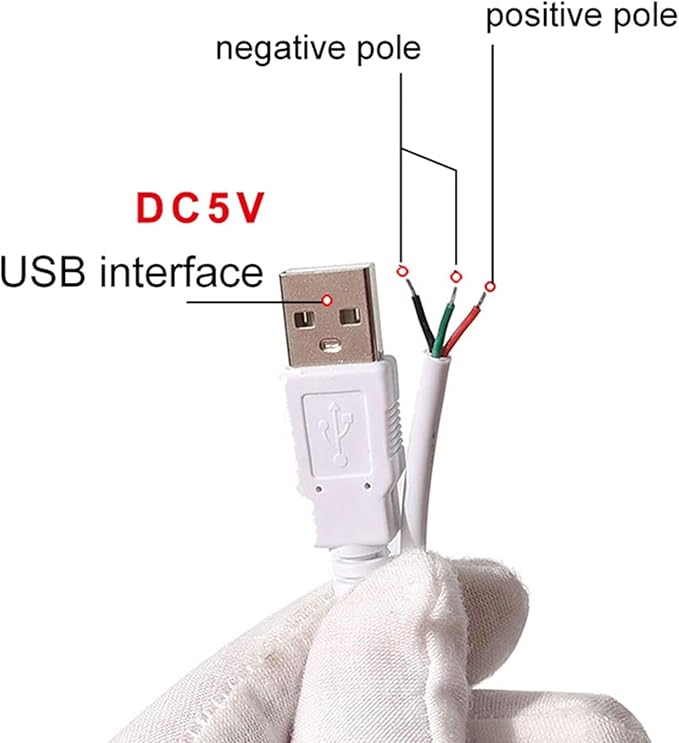1 Pcs White DC5V USB LED Dimmer Extension Cable with On/Off Switch Adapter LED Dimming Controller for LED Light Bulb Lamps USB-Port Power Cable for Led Light Bulb Lamps