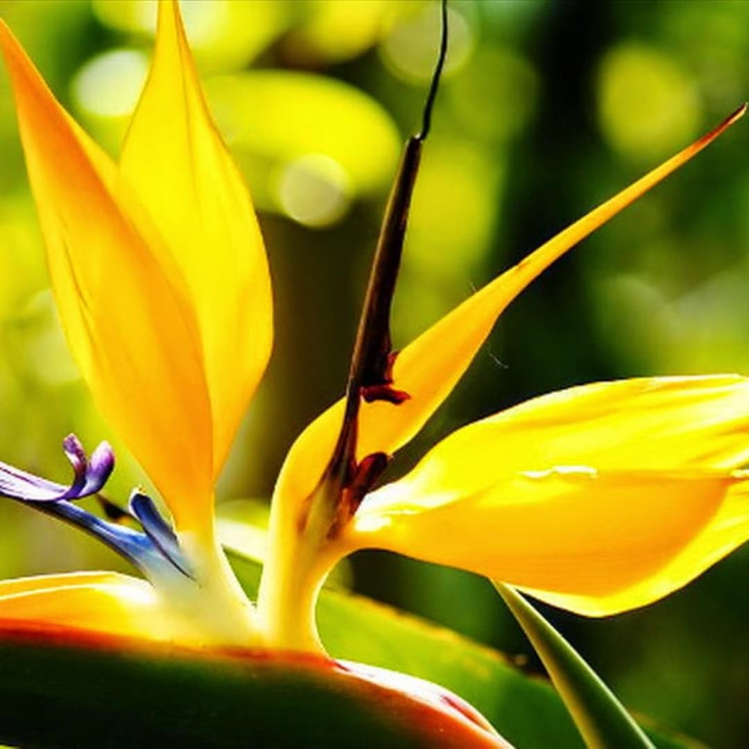 Bird of Paradise Plant Live for Planting, 5 to 10 Inches Tall, Tropical Strelitzia Reginae Bird of Paradise Live Plant (Yellow Bird of Paradise)