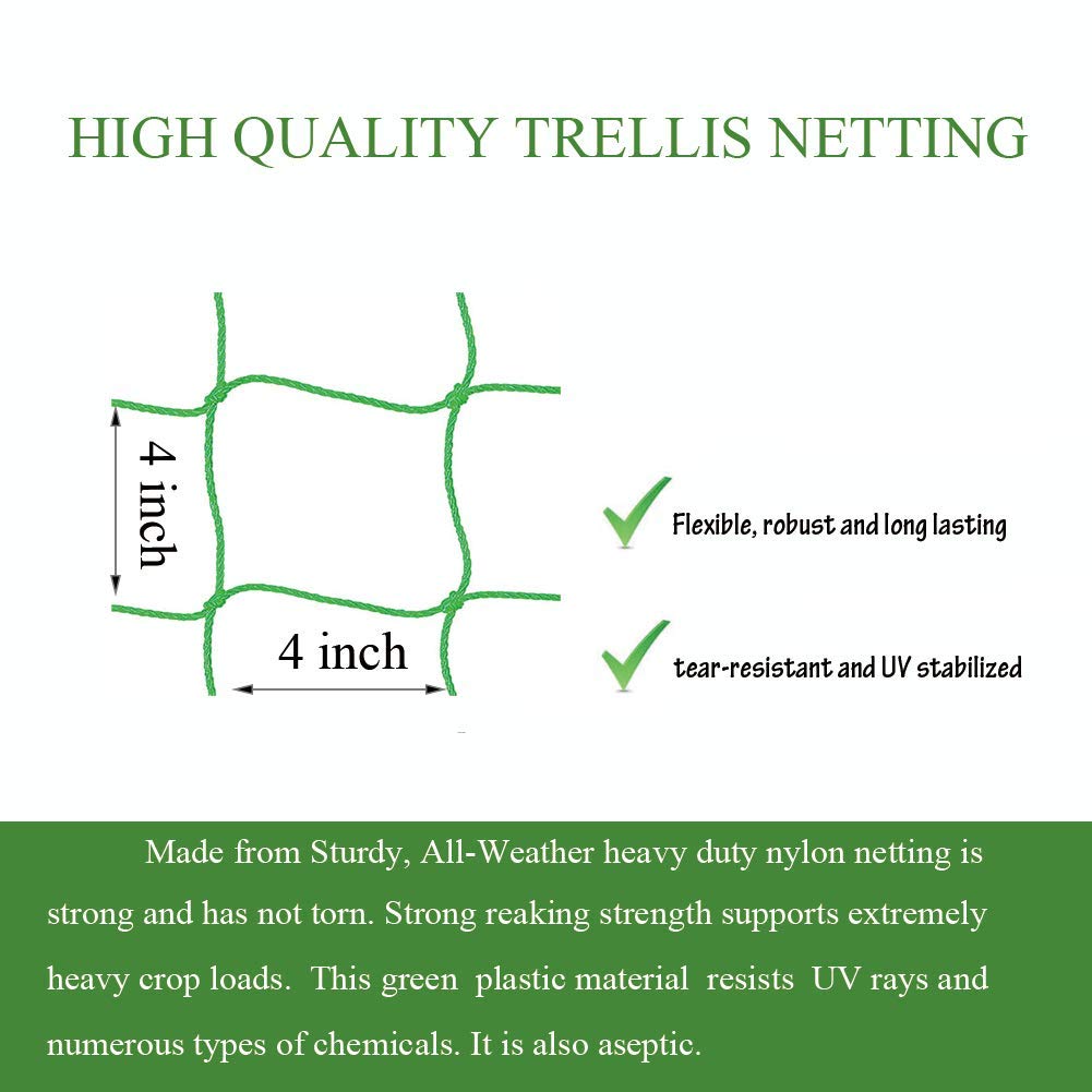 Trellis Netting for Climbing Plants - Heavy Duty Garden Trellis Netting for Cucumber, Vine, Fruits & Vegetables Tomato Plants Trellis Net, Climbing Vining Plants (1-Pack 24.6' x 6.6'Ft)