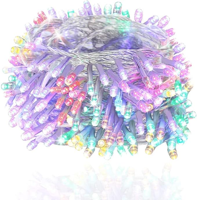 FULLBELL Christmas Lights, Fairy Lights Outdoor 66Ft 200 LED with Memory Modes Controller, Plug in Easter Decor Lights for Bedroom Party Wedding Garden Christmas Tree Indoor Outdoor Decorations