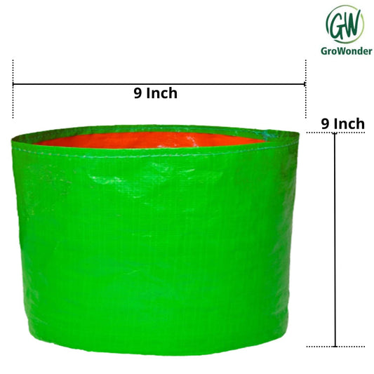 M'Sung Plant Grow Bags (9x9 inch,) Reusable Fabric Grow Bags for Plants – Breathable & Durable Garden Pots for Vegetables, Herbs, and Flowers – Perfect for Indoor/Outdoor Use (Pack of 5, Green Color)