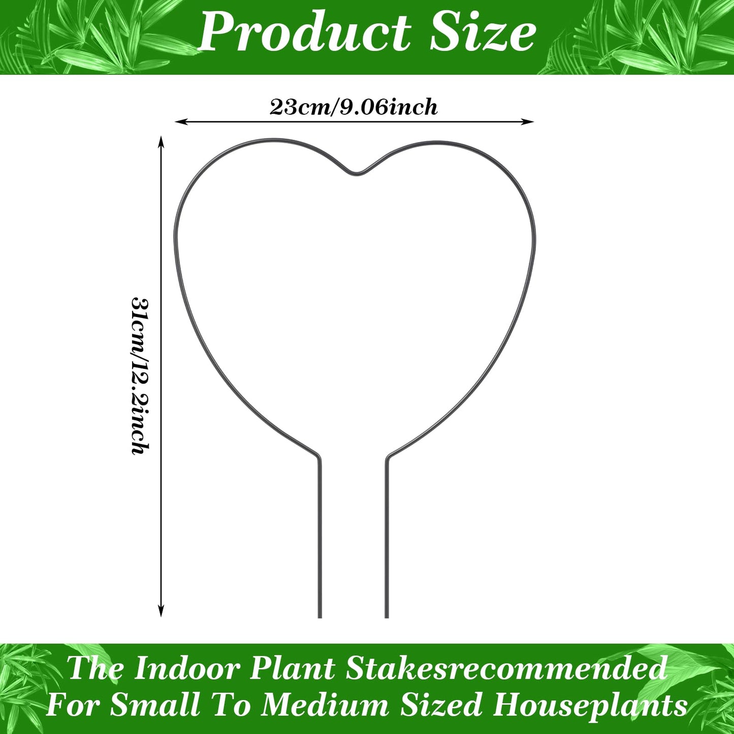 Ouligay 2PCS Pothos Plant Climber Support Indoor Plant Trellis Heart-Shaped Trellis for Climbing Plants for Potted Plants Black Durable Metal Iron Support for Vines and Flowers