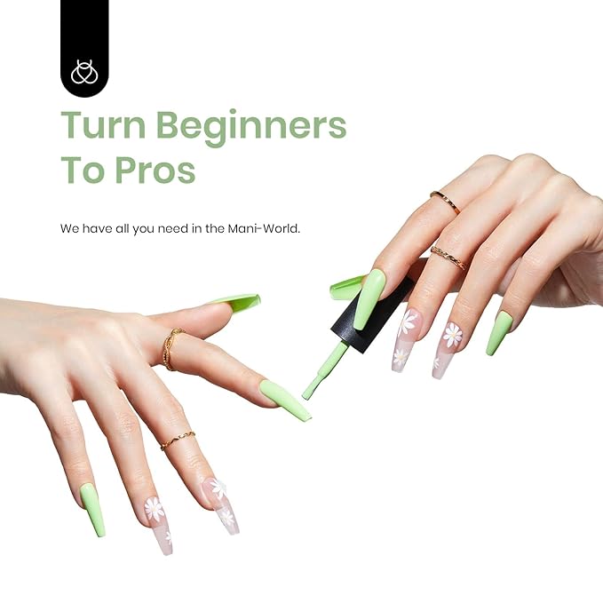 Beetles Mint Green Gel Polish - Spring Buds 15ML/0.51Fl Oz, Lime Light Green Gel Nail Polish, Soak Off UV LED Lamp Pastel Nails Art, Long-Lasting Manicure Salon Easter Spring St Patricks Day Nails