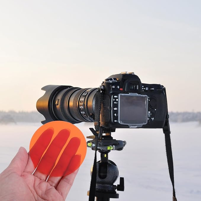DOITOOL Sunset Lamp Color Film 2.59X2.59In Light Colour Filter Sheets for Photography Stage Lighting Studio Effects